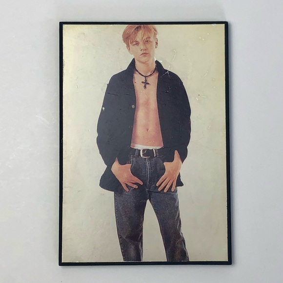 3/25$ - 90s Vintage Leonardo Dicaprio Romeo + Juliet Laminated Picture - Picture 1 of 5